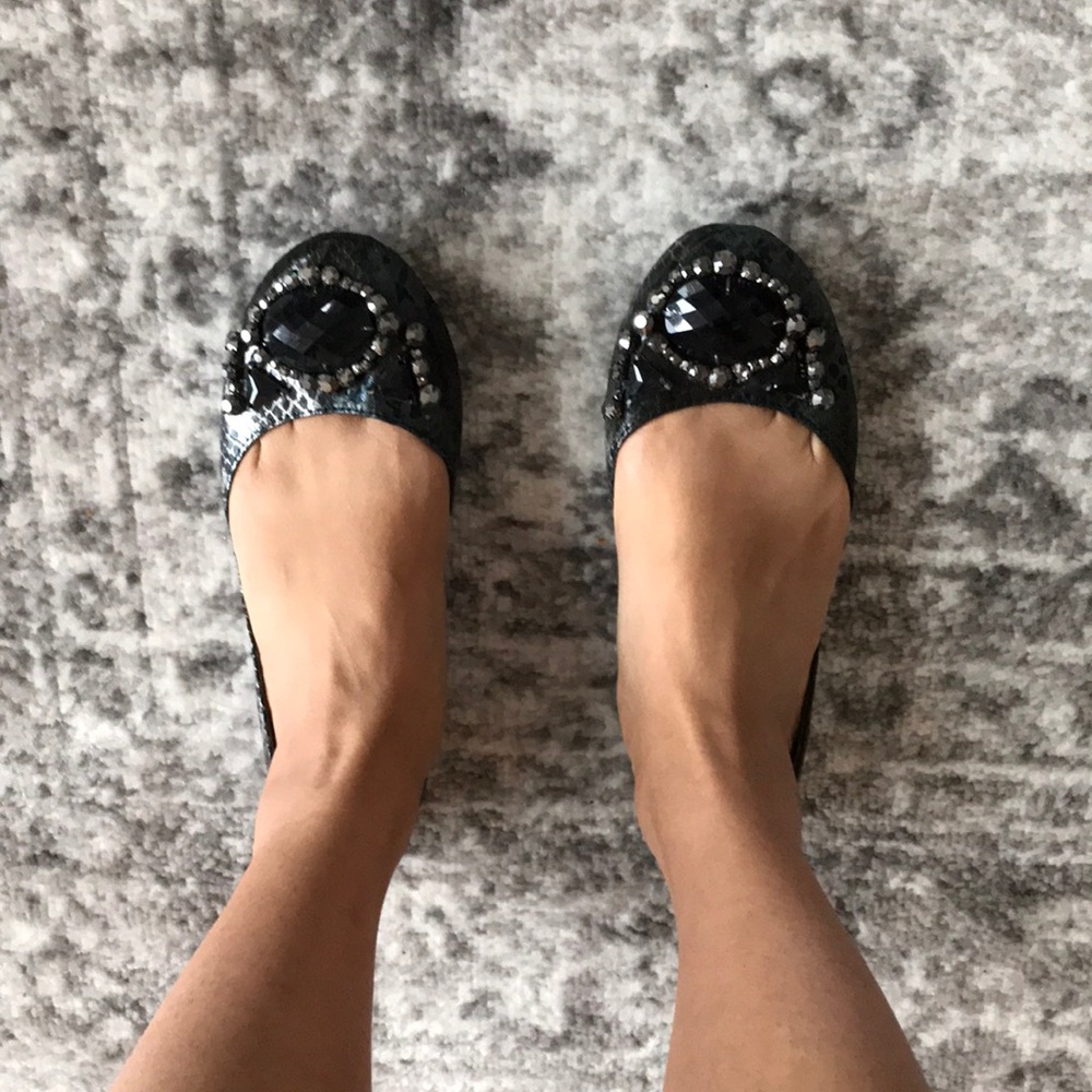 Embellished ballet flats
